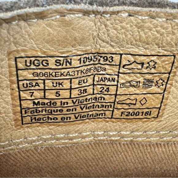 Ugg Corinne Suede Heeled Ankle Boot Taupe Brown Womens Size 7 1095793 - Picture 13 of 13